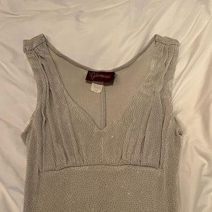 silver prom vintage maxi dress sparkly